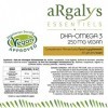 Omega 3 DHA | Huile d’algues - Naturel - Ultra Pure | Vegan | 60 capsules | 250 mg DHA/Capsule | Fabriqué en France | Argalys