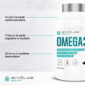 Oméga 3 EPAX® | Huile de Poissons Sauvages 2200 mg | Riche en Acides Gras 880 mg EPA + 660 mg DHA pour 2 Capsules | Huile Pur