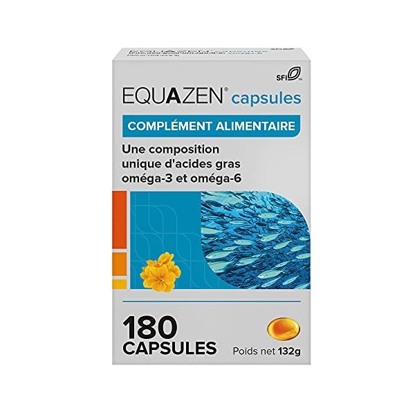 EQUAZEN Family Capsules | Supplément dOméga 3 & 6 | Huile de Poisson | Soutient la Fonction Cérébrale | Convient Aux Enfants