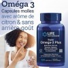 Life Extension, Super Omega-3, avec Huile de Poisson et Acides Gras Essentiels, Hautement Dosé, 240 Capsules molles, Testé en