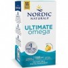 Nordic Naturals, Ultimate Omega-3, 1280mg, avec EPA et DHA, Haute Dosé, Goût Citron, 180 Capsules molles, Testé en Laboratoir