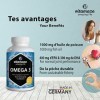 OMEGA 3 DHA EPA - 1000 mg par 1 Gélule, Dhuile de Poisson pure avec 400 mg 40% dEPA et 300 mg 30% de DHA pour 3 Mois, F