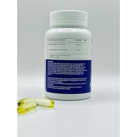 Huile de poisson Omega 3 1000 mg – Capsules Sofgel – Huile de poisson équilibrée avec EPA et DHA haute résistance, fabriquée 