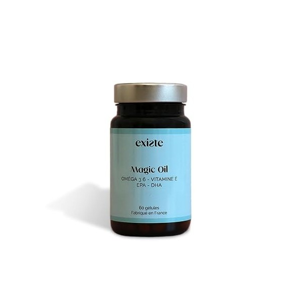 Existe - Omega 3 6 & Vitamine E EPA-DHA - Magic Oil - 60 géllules - cure de 1 mois