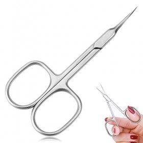 Jaimela Ciseaux à Sourcils Professionnels, Ciseaux à Cuticule pour Femmes ou Hommes, Lame Incurvée en Acier Inoxydable Ciseau