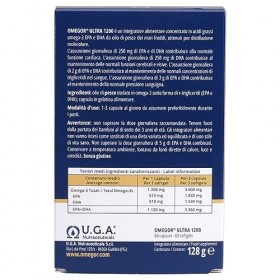 Omegor Ultra concentré - 1200mg dOMEGA-3 avec EPA 610mg et DHA 510mg par capsule - 5 étoiles IFOS - 60 gélules