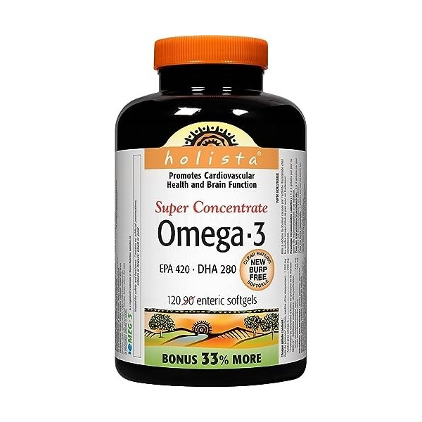 Holista Omega-3 Super Concentrate EPA 420 DHA 280 120 Softgels