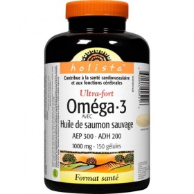 Holista Omega-3 Extra Strength with Wild Salmon Oil 1000 mg 150 Softgels