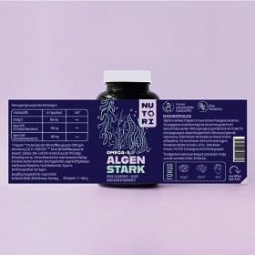 NUTORI "Algues fortes"- Capsules dOméga 3-60 capsules - 604mg hautement dosé - 100% végétalien à partir dhuile dalgues - 4
