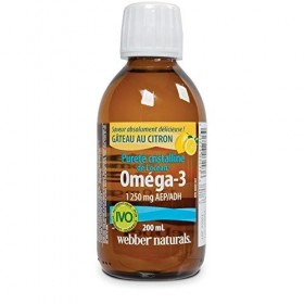 Webber Crystal Clean from the sea® Omega-3 1250 mg EPA/DHA Lemon Cake 200 mL
