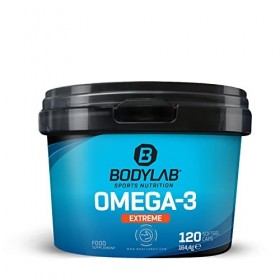 Bodylab24 Gélules Oméga-3 extrêmes, 1000mg dacide eicosapentaénoïque EPA & 500mg dacide docosahexaénoïque DHA , avec de 