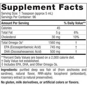 Nordic Natural Omega-3, saveur citron – 1560 mg doméga-3 – Huile de poisson – EPA et DHA – Soutien immunitaire, santé du cer