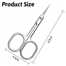 1 Pièces Ciseaux à ongles, Professionnel Ciseaux Cuticules, Ciseaux en Acier Inoxydable de Sourcil pour des toilettage, Manuc