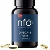 NFO OMEGA 3 FORTE [60 Capsules] Huile de poisson norvégienne avec une forte concentration dEPA et de DHA, esters éthyliques 