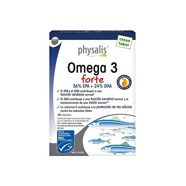 Omega 3 forte EPA + DHA 60 perlas Physalis