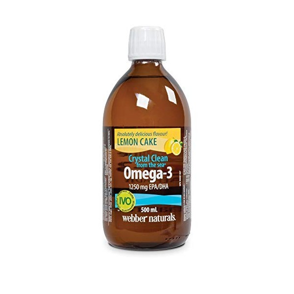 Webber Crystal Clean from the sea® Omega-3 1250 mg EPA/DHA Lemon Cake 500 mL