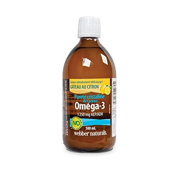 Webber Crystal Clean from the sea® Omega-3 1250 mg EPA/DHA Lemon Cake 500 mL