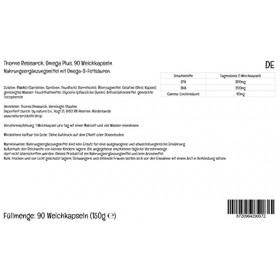 PremiumVital, Thorne Research, Omega-3 Plus, EPA DHA & GLA, 90 Capsules molles, avec Pilulier Pratique, Testé en Laboratoire,