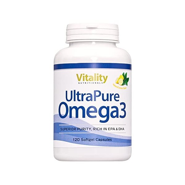 Oméga 3, Huile de Poissons Sauvages 2000 mg. 800mg EPA + 600mg DHA. Haute concentration de vitamines et dacides gras essenti