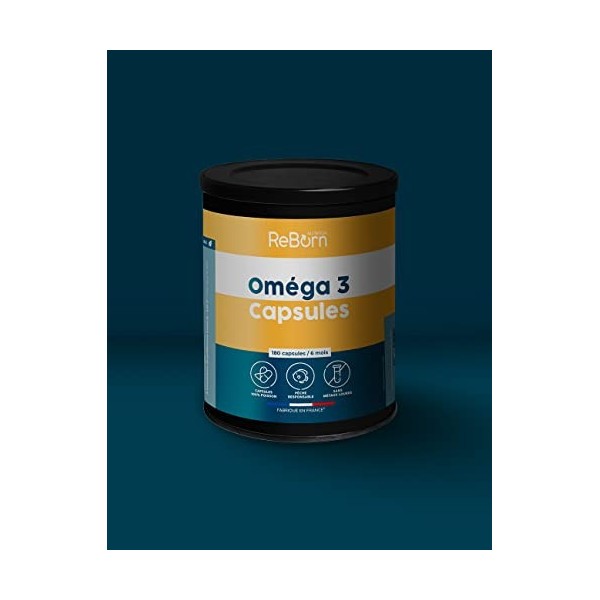 Omega 3 Epax 1000 mg • 180 gélules • Ultra concentrés : 780 mg EPA + DHA • Capsules 100% poisson • 1 mois • TOTOX très bas • 