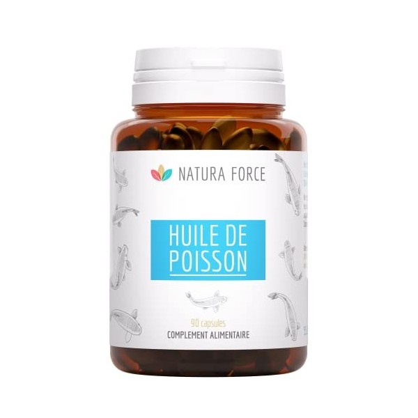 NATURA FORCE - Huile de Poisson Certifiée EPAX - Oméga 3 de Types EPA 34% & DHA 24% - Poissons Sauvages Issus de la Pêche Pro