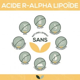 Acide R-alpha-lipoïque 400 mg par gélule | 120 gélules | Hautement dosé | en biodisponibilité particulièrement élevée | Végét