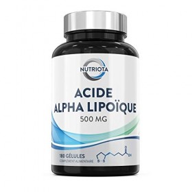 Acide alpha lipoïque AAL 500 mg | 180 gélules haute concentration adaptées aux végétaliens | Contribue à réduire les inflam