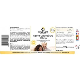 Acide Alpha Lipoïque - 100 softgels pour 100 jours, acide gras soufré | Warnke Vitalstoffe