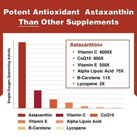 Liposomal Astaxanthine Supplément 24mg par portion, Formule Antioxydante Puissante que la Vitamine C, Soutien pour la Santé d