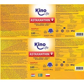 ASTAXANTHINE PLUS 4mg | 180 capsules Sofgels | avec lutéine, oméga 369 et bêta-carotène | 100% naturel | qualité ASTAPURE® 