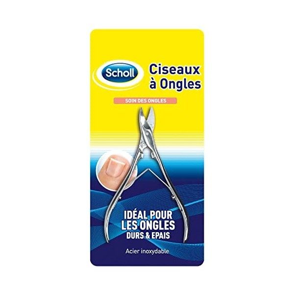 SCHOLL Lot de 2 Ciseaux à Ongles de pieds Coupe Nette et Précise 11 cm