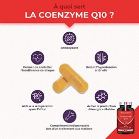 COENZYME Q10 - Puissant Antioxydant Naturel - Protecteur Anti-Age - Énergie Cellulaire - Absorption Maximale - Forme la Plus 