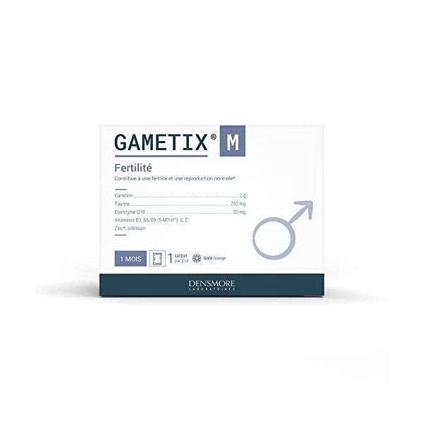 Densmore - GAMETIX M - Complément Alimentaire Fertilité et Reproduction Homme - Vitamines, Minéraux, Zinc, Sélénium, Carnitin