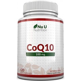 Coenzyme Q10 100mg | 120 CoQ10 Gélules Végétales | Compléments alimentaires de Nu U Nutrition