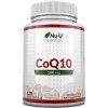 Coenzyme Q10 100mg | 120 CoQ10 Gélules Végétales | Compléments alimentaires de Nu U Nutrition
