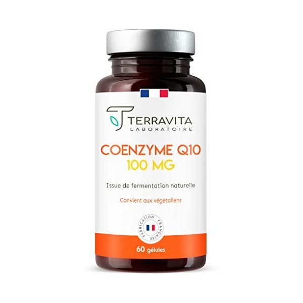 COENZYME Q10 Pure | 100 mg d’Ubiquinone Stable par Gélule | Antioxydant Puissant pour Effet Anti-âge | Biodisponiblité Maxima