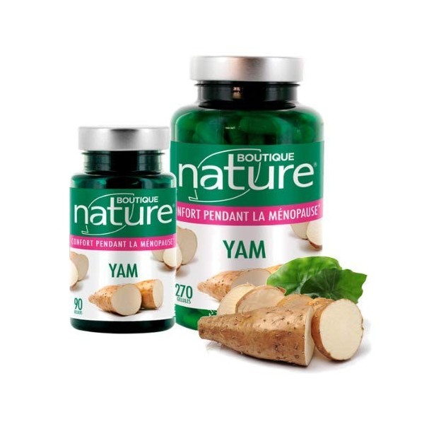 Boutique Nature - Complément Alimentaire - Yam - 90 Gélules Végétales - Favorise léquilibre du cycle de la femme et agit fav