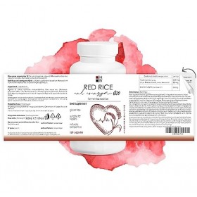 RIZ ROUGE et COENZYME Q10 | 120 capsules | riz rouge fermenté | avec vitamine Q | Produit italien
