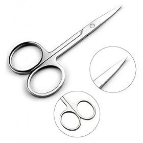 Ciseaux Cuticules, 2 Pcs Ciseaux Ongles, Ciseaux à Ongles Courbés, Ciseaux à Sourcils, Ciseaux Manucure pour Les Sourcils, Le