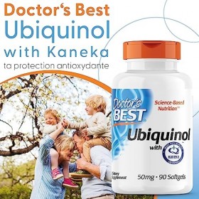 Doctors Best, Ubiquinol avec Kaneka, 50mg, 90 Capsules molles, Testé en Laboratoire, Coenzyme Q10, Sans Gluten, Sans Soja, S