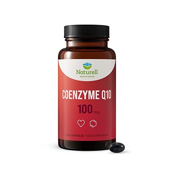 Coenzyme Q10 100mg Naturel - 120 gélules - fabriqué en Suède