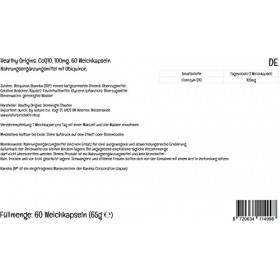 Healthy Origins, Natural CoQ10 avec Kaneka QH, 100mg, Fortement Dosé, 60 Capsules molles, Testé en Laboratoire, Sans Gluten, 
