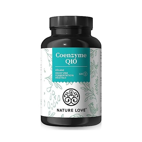 Coenzyme Q10 NATURE LOVE® - 200 mg par gélule - 120 gélules véganes pour 4 mois - obtenue par fermentation végétale - hauteme