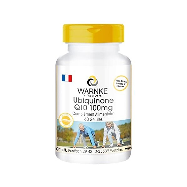 Ubiquinone Q10 100 mg- 60 gélules - Forme active de la coenzyme Q10 | Warnke Vitalstoffe