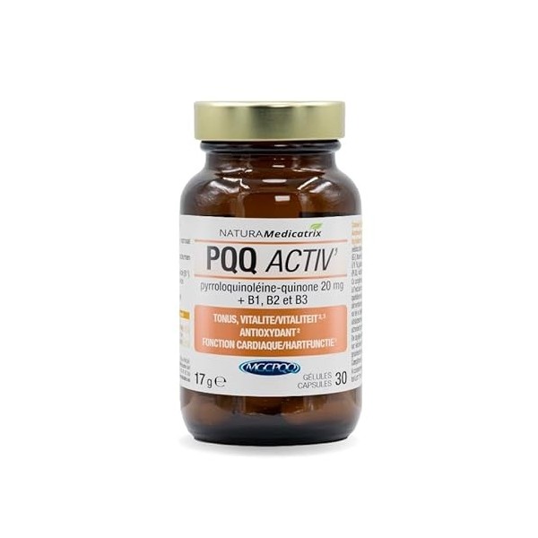 PQQ activ - VITALITE – ANTIOXYDANT – CŒUR - Un composant unique et breveté, la Pyrroloquinoléine-Quinone ou MGCPQQ ou PQQ 