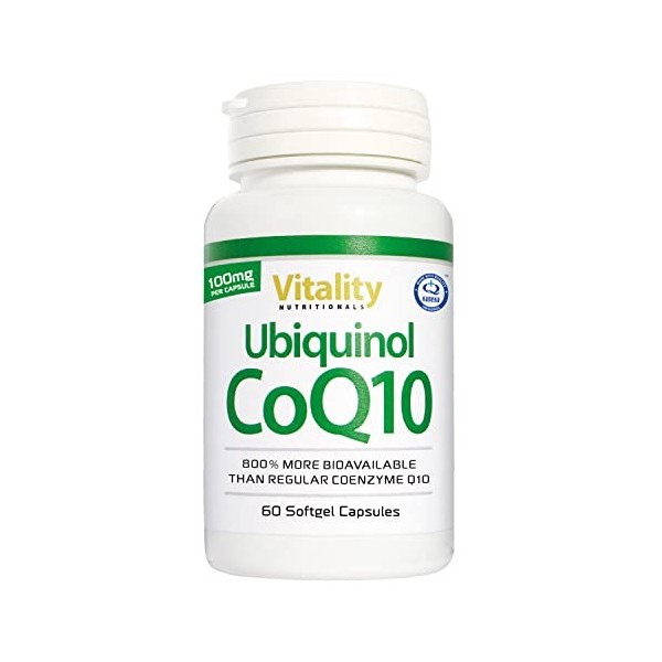 Coenzyme Q10. CoQ10 100 mg Gélule, Biodisponibilité, jusquà 800% de Plus que CoQ10 Normale. Qualité sans additifs. Energie, 