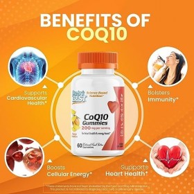 Doctors Best - CoQ10 Heart Health & Energy Boost Mango Madness 200 mg - 60 Gummies