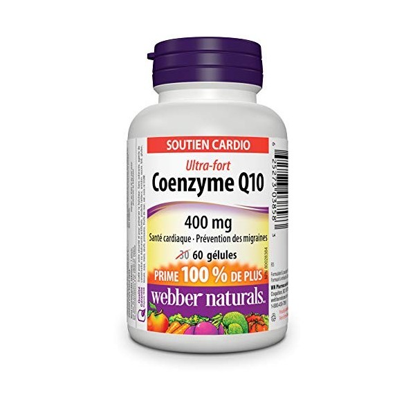 Webber Naturals Coenzyme Q10 Ultra Strength 400 mg 60 Softgels