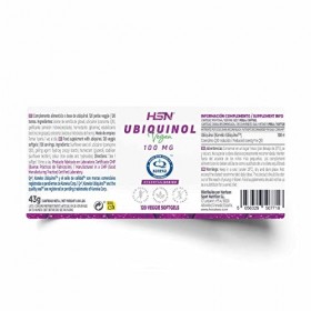 HSN Ubiquinol | 100mg | Forme réduite de la coenzyme Q10 | Biodisponibilité accrue | Sans OGM, végétalien, sans gluten, sans 