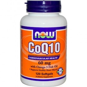 CoQ10, 60 mg, 120 gélules - Now Foods